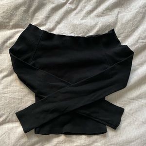 Brandy Melville Ribbed Off Shoulder Long Sleeve